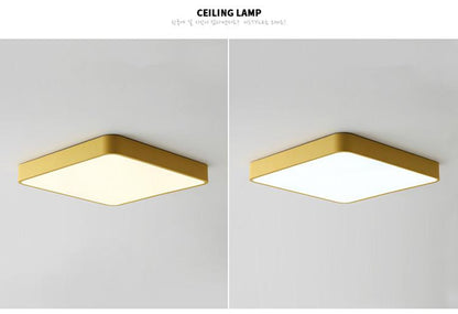 Modern LED Ceiling Light Ultra-thin Colorful Square  Iron Acrylic Kitchen Bedroom Indoor Dustproof Lighting Fixture