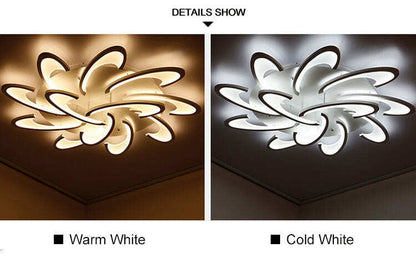 Modern LED Ceiling Light For Living Room Lamp With Remote Control Indoor Home Bedroom Lighting Decor Black Plafon