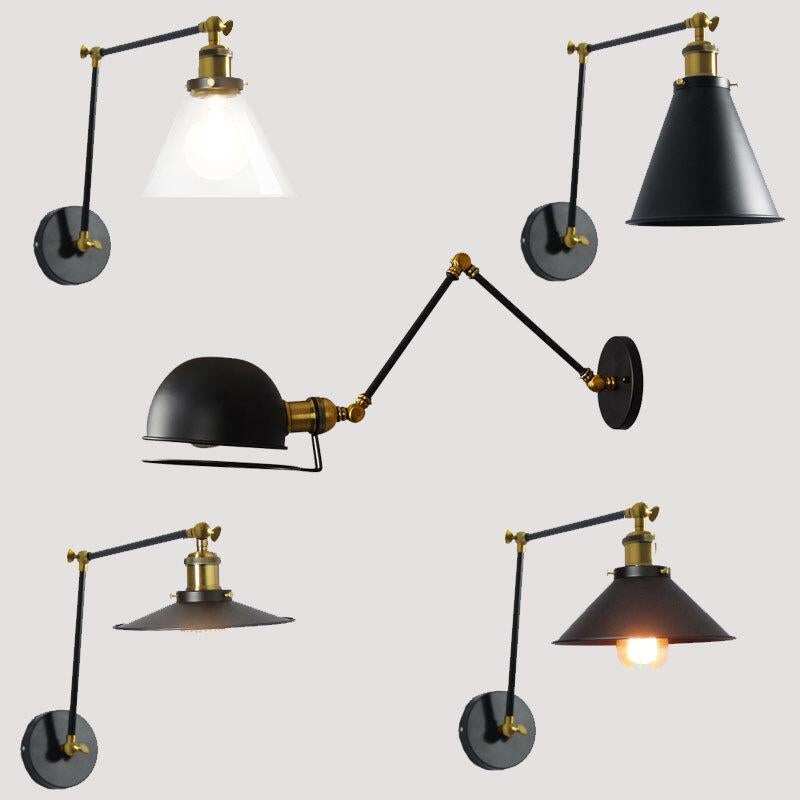 American Style Rural Retro Industrial Wind Iron Wall Lamp Hotel Bedside Lamps