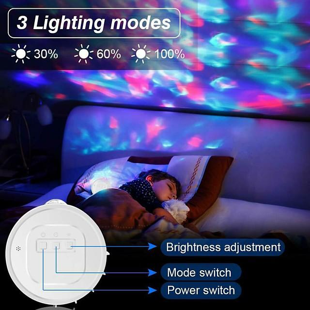 Star Sky Projector  LED Galaxy Night Light Moon Stars Nebula Ocean Lamp Galaxy Projector Rotation Light