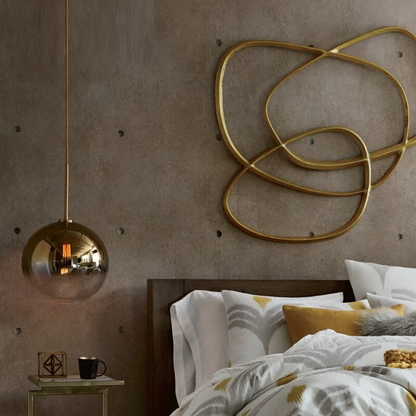 Loft Modern Pendant Light Gradient Silver Gold Glass Pendant Lamp E27 Nordic Hanging Lamp Kitchen Light Fixture