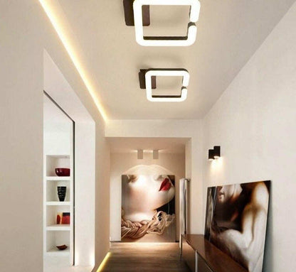 Acrylic Ceiling Lamp Modern For Living Room Bedroom Fixture Chandelier Dimming Home Lighting Luminarias Coffee Color