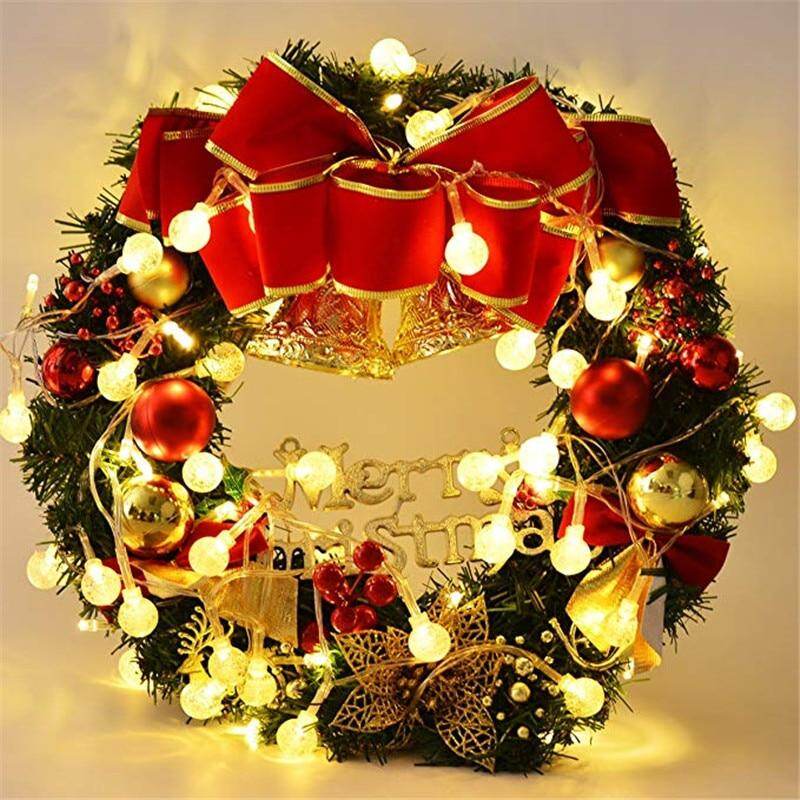 3M 5M 10M AA Battery LED Ball String Lights Christmas lights indoor Garland on Batteries Wedding Xmas Decoration light