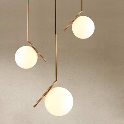 1 PC Nordic Style Pendant Lights Milky White Glassshade Modern Minimalist Led Pendant Lamps for Dining Room Decoration Lighting