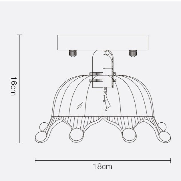 Nordic Creative Corridor Balcony Crown Copper Ceiling Lamp