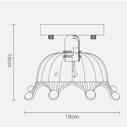 Nordic Creative Corridor Balcony Crown Copper Ceiling Lamp