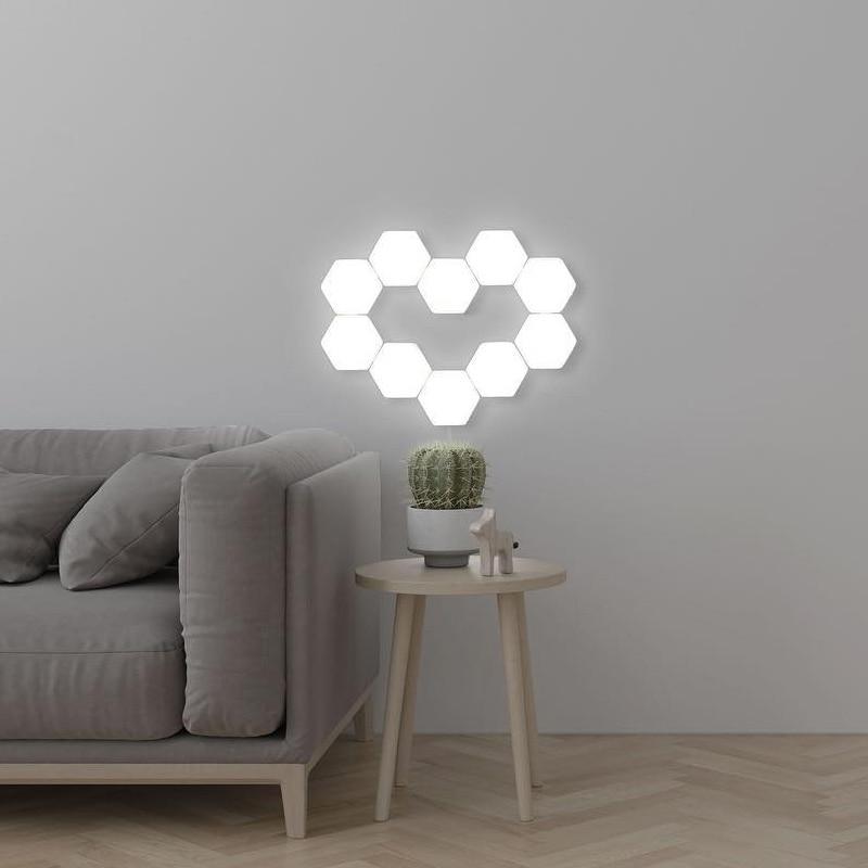 1-65 Pieces DIY Wall Lamp Touch Switch Quantum Lamp LED Hexagonal Lamps Modular Creative Decoration Wall Lampara