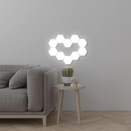 1-65 Pieces DIY Wall Lamp Touch Switch Quantum Lamp LED Hexagonal Lamps Modular Creative Decoration Wall Lampara