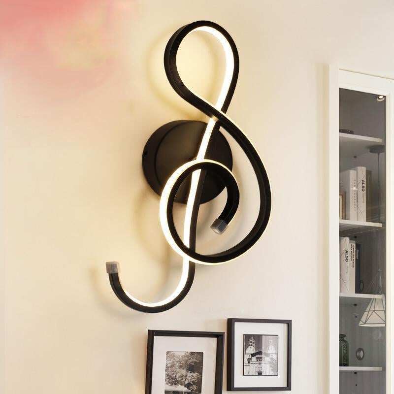 Creative Personality Led Bedroom Bedside Lamp Hotel Aisle Stairs Decorated with Aluminum Note Wall Lights