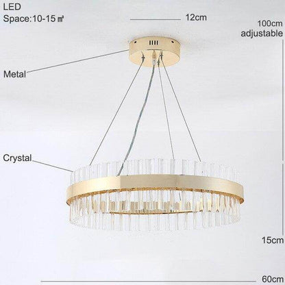 Luxury Crystal Pendant Light Living Room Led Pendant Lamps Dining Room Modern Hanging Lighting Bedroom Crystal Kitchen Fixtures