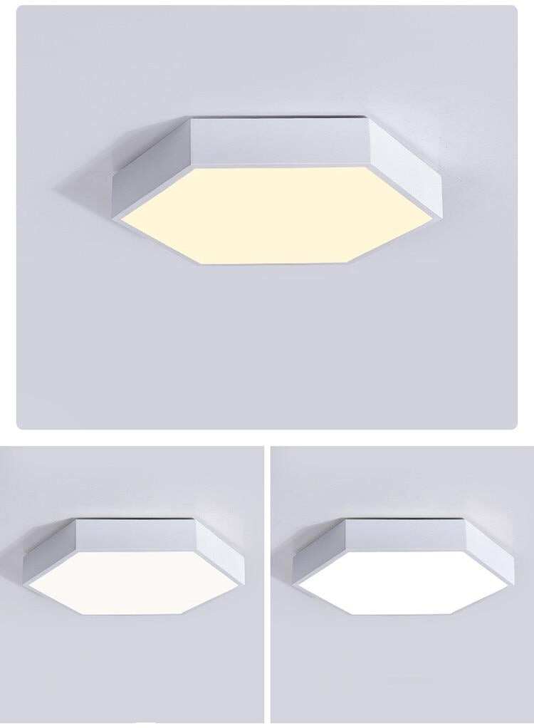 Ultrathin LED modern ceiling light hexagon Iron Acrylic indoor lamp kitchen bed room porch decoration light fixture