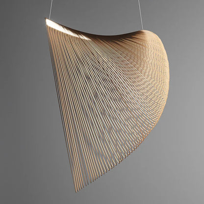 Nordic Modern Simple Wabi-sabi Style Wooden Chandelier Cafe Decorative Light Fixture