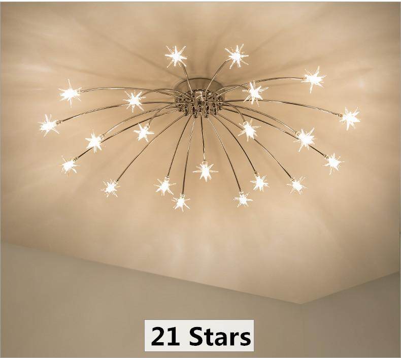 Fashion Ceiling Lights LED Lamp Iron Galss Indoor Lighting ALL Stars LED G4 Bedroom, Living Room Hotel Light Fixture