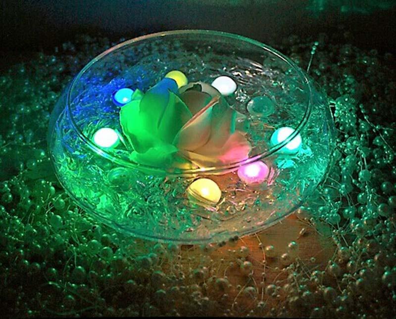 IP68 Waterproof LED Floating Ball Underwater Vase Light RGB Submersible Swimming Pool lights for Wedding Party Baby Shower
