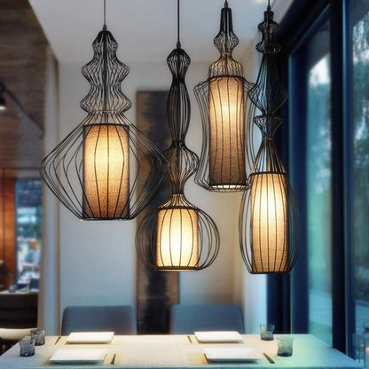 Creative Cafe Retro Birdcage Lamp Chandelier