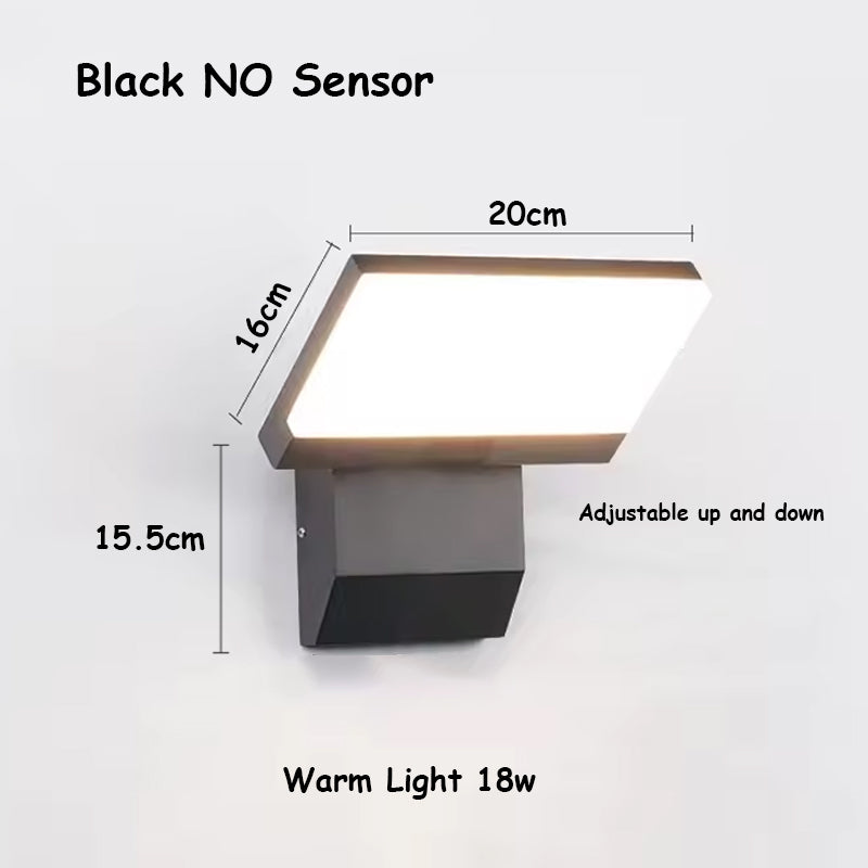 Outdoor Wall Light LED IP65 Waterproof Sensor 18w Foldable Modern Wall Lights Garden Courtyard Indoor Lamps