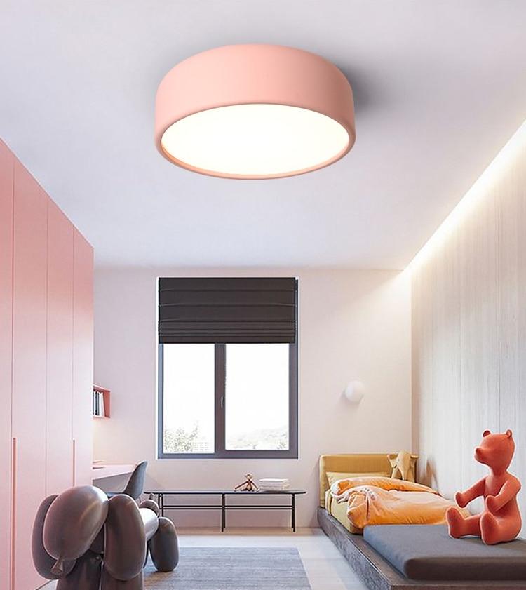 LED E27 Round Modern Ceiling Lamp Fixture Nordic Home Office Living Room Bedroom Aluminium Ceiling Lighting