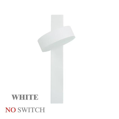 LED wall lamp with switch 7W 9W bedroom living room Nordic modern wall light aisle study reading sconce white black wall lamps