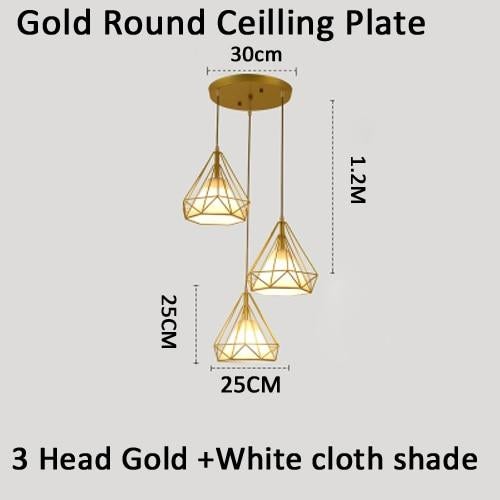 Modern Pendant Lamp Light,  Iron Frame Pendant Lights For Kitchen Island Dining Room Home Decoration Luminaire