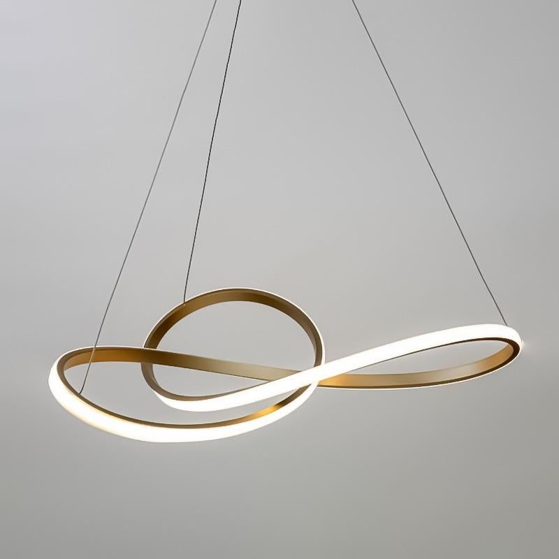 Light Luxury Simple Golden Circle Chandelier LED Nordic Modern Special-shaped Chandelier