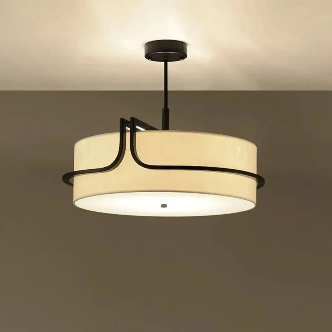 Modern Fabric Art Ceiling Chandelier Black Dining Room Bedroom Hallway Pendant Lights Decor Indoor Lighting