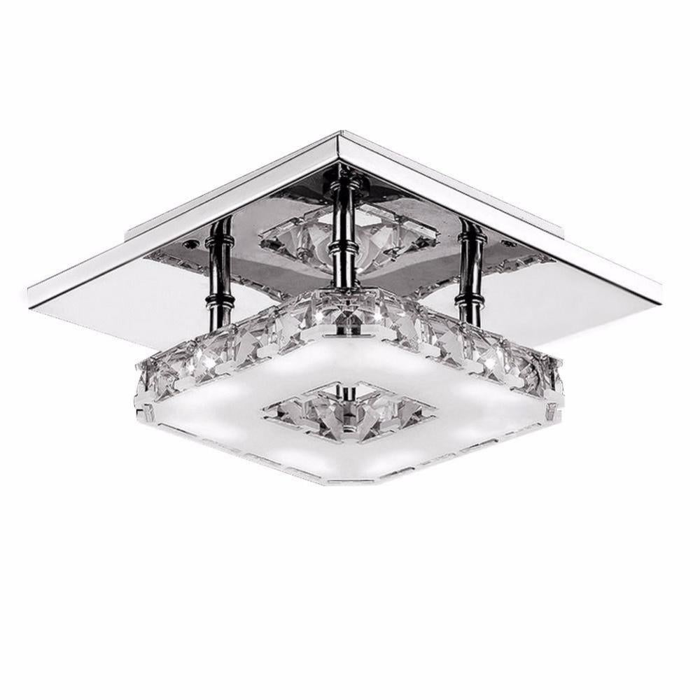 12W Ceiling Lamp Crystal LED Bulb Base High Light Transmittance Cool White/Warm White Modern Pendant Lamp