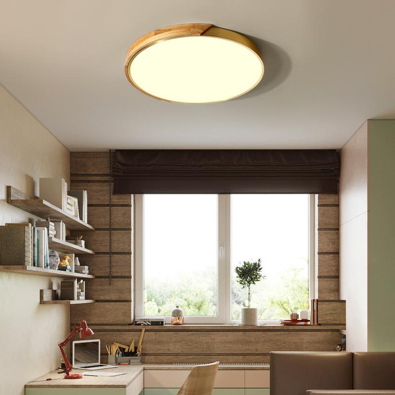 Northern Led Round Wood Copper Tricolour Light Ceiling Lamp