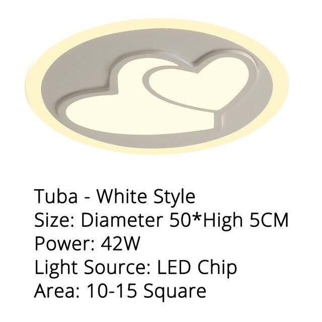 Acrylic Modern Led Ceiling Lights Pink Heart Shape  For Living Room Bedroom Dining Room Home Ceiling Lamp Lighting
