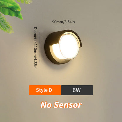LED Wall Lamp Lighting Radar Motion Sensor 6/12W Suitable For Indoor Outdoor Home Decoration