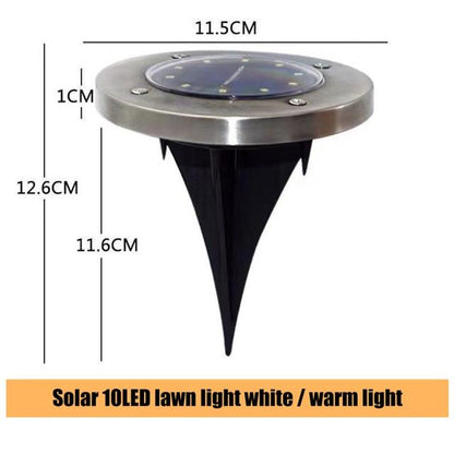 16 LEDs Ground Light Solar Powered Garden Landscape Lawn Lamp Buried Light Outdoor Road Stairs Decking light With light Sensor