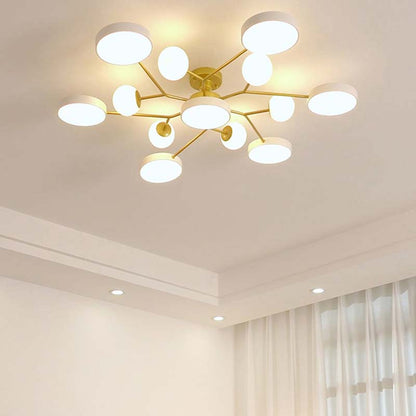 Modern Simple Living Room Lamp Light Luxury Atmosphere Bedroom Ceiling Lamp Personalized Dining Room Light