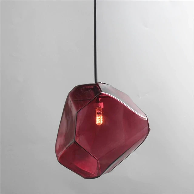 Simple Stone glass pendant light colorful indoor G4 LED lamp The restaurant dining room bar cafe shop lighting Fixture