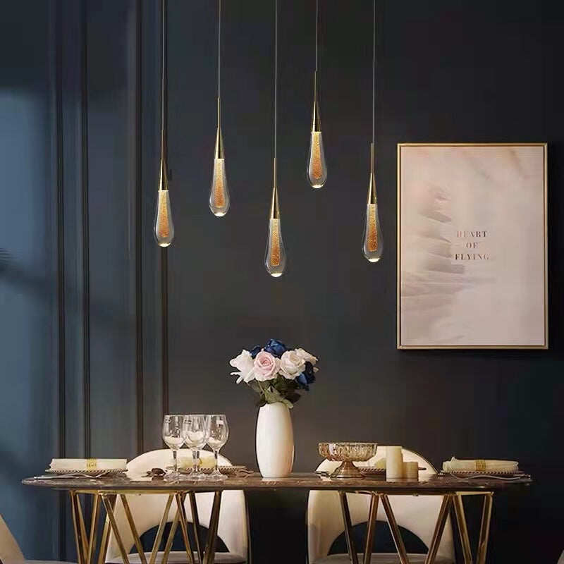 Simple Modern Restaurant Revolving Ladder Crystal Staircase Lighting Creative Personality Hotel Lobby Exhibition Hall Drop Chandelier