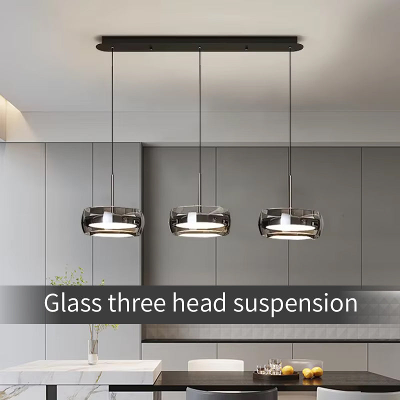 3-color Modern Minimalist Dining Table Light Glass Restaurant Pendant Light Restaurant  Indoor Lighting