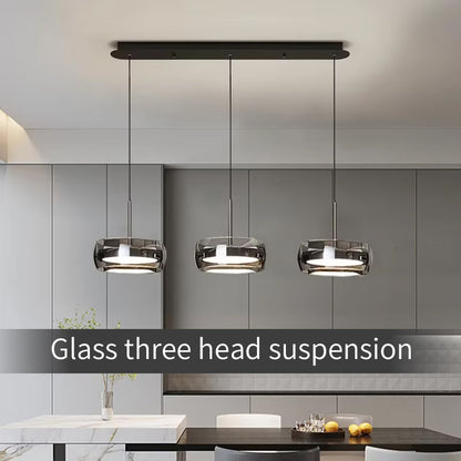 3-color Modern Minimalist Dining Table Light Glass Restaurant Pendant Light Restaurant  Indoor Lighting