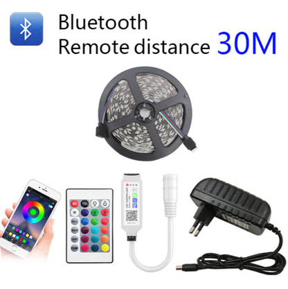 5050 SMD Bluetooth LED Strip Lights 30M 20M RGB LED LightFlexible Ribbon Waterproof Tape Diode DC 12V Bluetooth Control-2