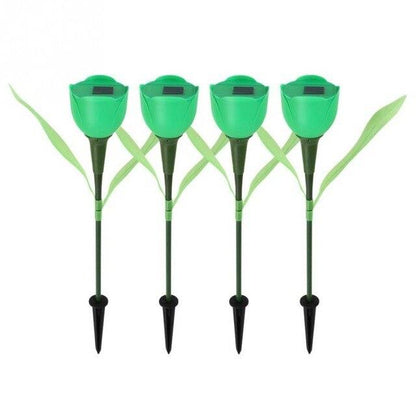 8 Colors Hot Sale Outdoor Garden Solar LED Light Solar Powered LED Tulip Home Lawn Lamp Landscape Night Flower Lamp 1Pc
