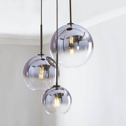 Modern Glass Ball Pendant Light Gradient Color Hanging Lamp Hanglamp Kitchen Light Fixture Dining Living Room Luminaire