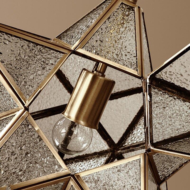 Loft Decor Star Copper Pendant Lights For Dining Room Lustre Salon Modern Lighting Suspension Luminaire Light Fixture Hanglamp
