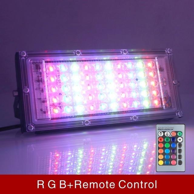 Led Flood Light 50W Outdoor Floodlight IP65 Waterproof LED Street Lamp Cold/Warm white Red Green Blue RGB Spotlight