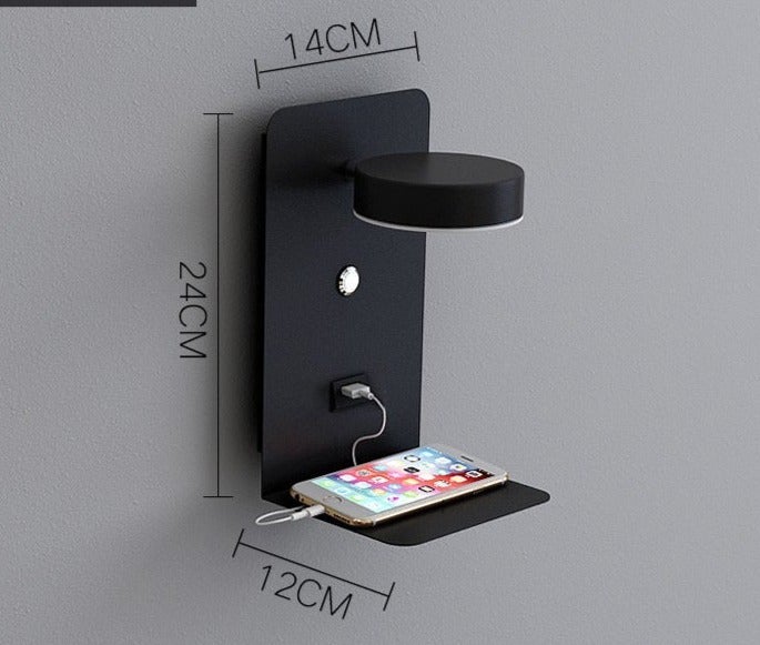 Wall Lamp Bedroom Bedside Lamp Living Room Background Wall Simple Creative Wiring-free LED Strip Usb Mobile Phone Charging