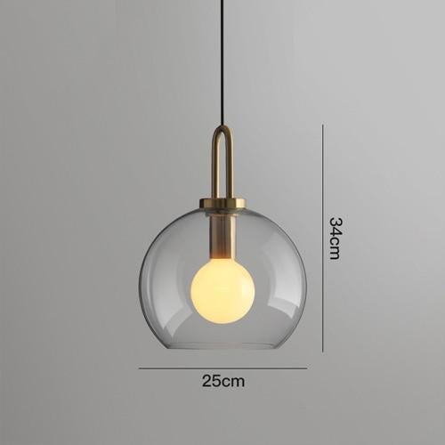 Postmodern Ins Pendant Lights Luxury Restaurant Lamps Nordic Bar Bedroom Bedside Glass Ball Single Hanging Lamp