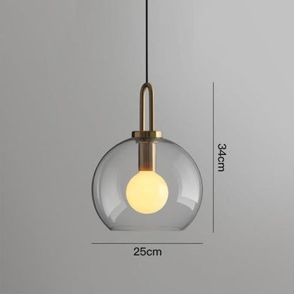 Postmodern Ins Pendant Lights Luxury Restaurant Lamps Nordic Bar Bedroom Bedside Glass Ball Single Hanging Lamp