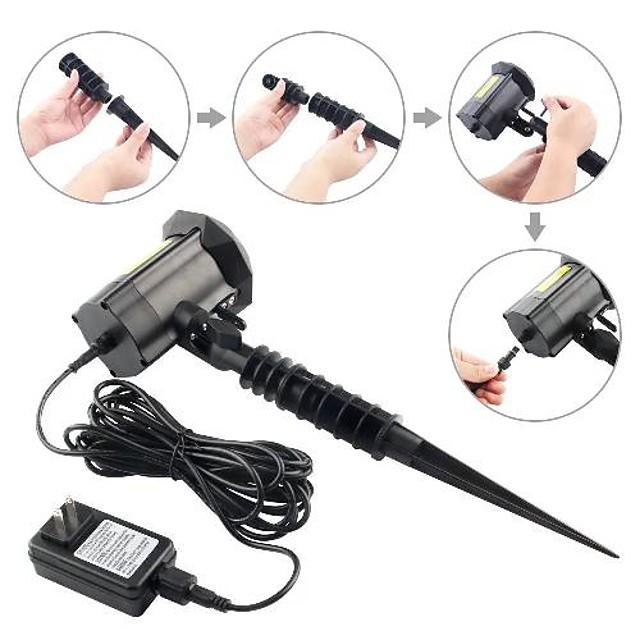 1pcs x-33p-b rgb led laser projector moving pattern lamps stage light outdoor snowflakes stage light christmas party garden