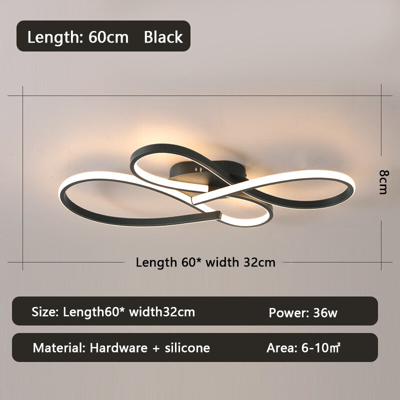 New Modern Led Ceiling Lights Black Ceiling Lamp for Living room Bedroom Studyroom led lights for room Ceiling Light Fixtures