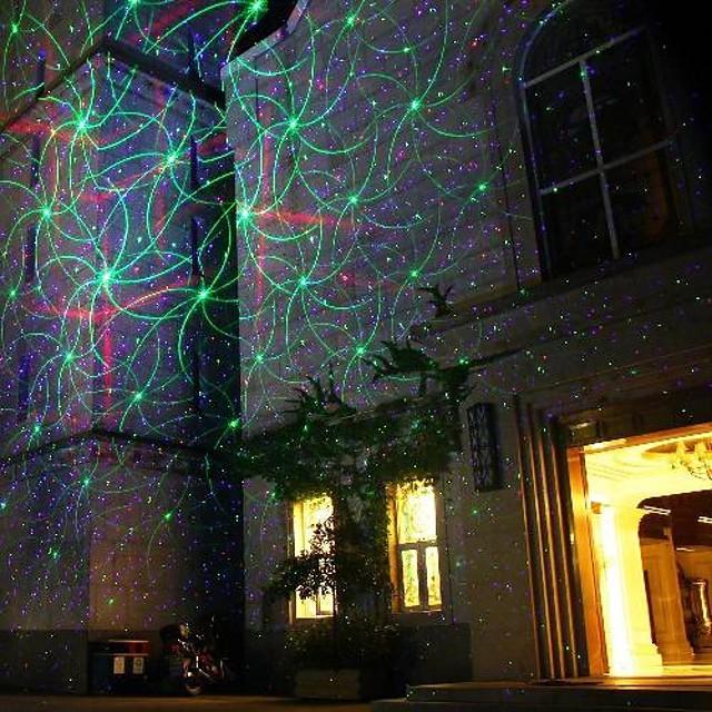 1pcs x-35p-b 8 patterns in 1 rgb  dots star christmas laser light projector outdoor garden laser christmas lights with rf remote control and security lock