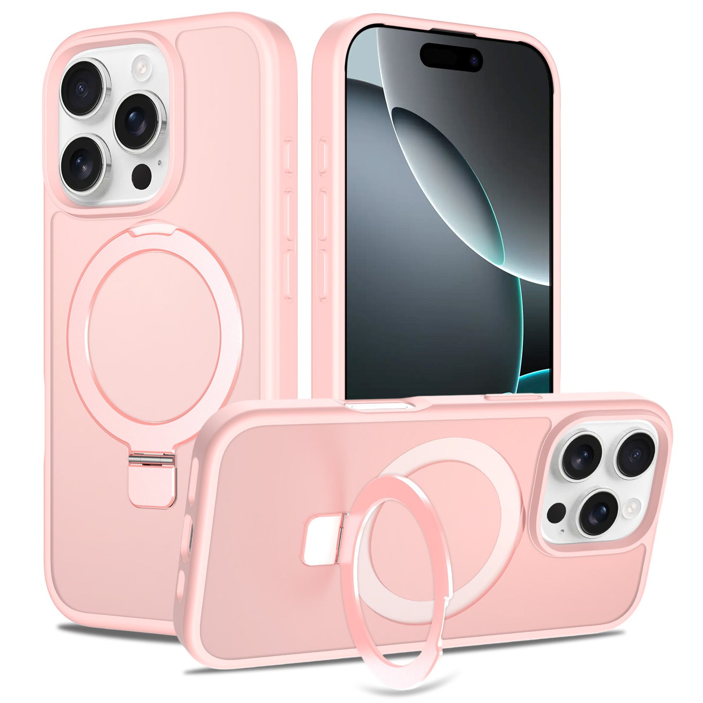 Sandblasted Magnetic 2-in-1 Phone Case for iPhone 17 Pro Max 15mm Stand Compatible Protective Cover