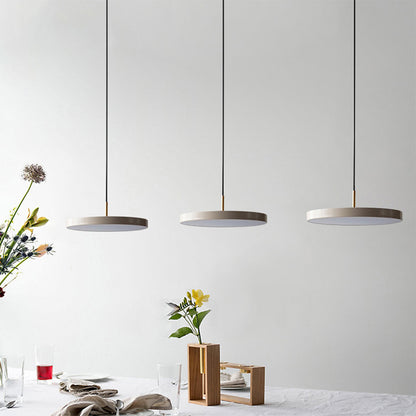 Nordic LED Pendant Light Macaron Disc LED Pendant Lamp Warm Light Warm Light Decoration Fixtures Acrylic