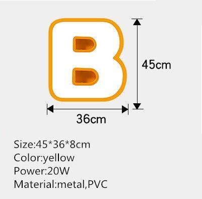 Modern Ceiling LED Lamp The Letter Metal Ironware Acrylic Colorful Iron Light Children Bedroom Indoor Lightings Light Fixture