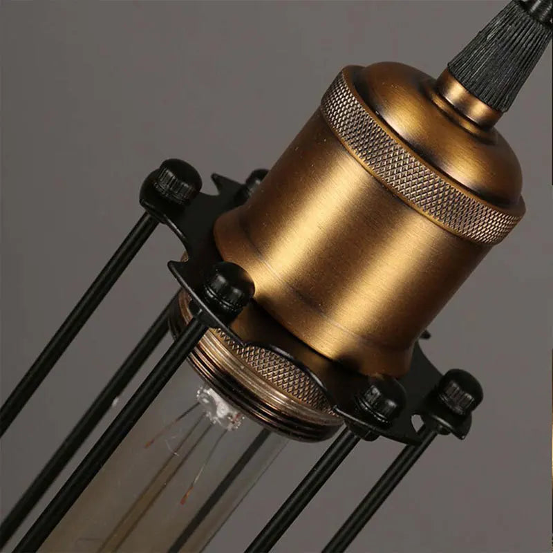 Industrial Style Creative Restaurant Small Chandelier American Retro Iron Bar Table Cafe Internet Cafe Industrial Style Lamp